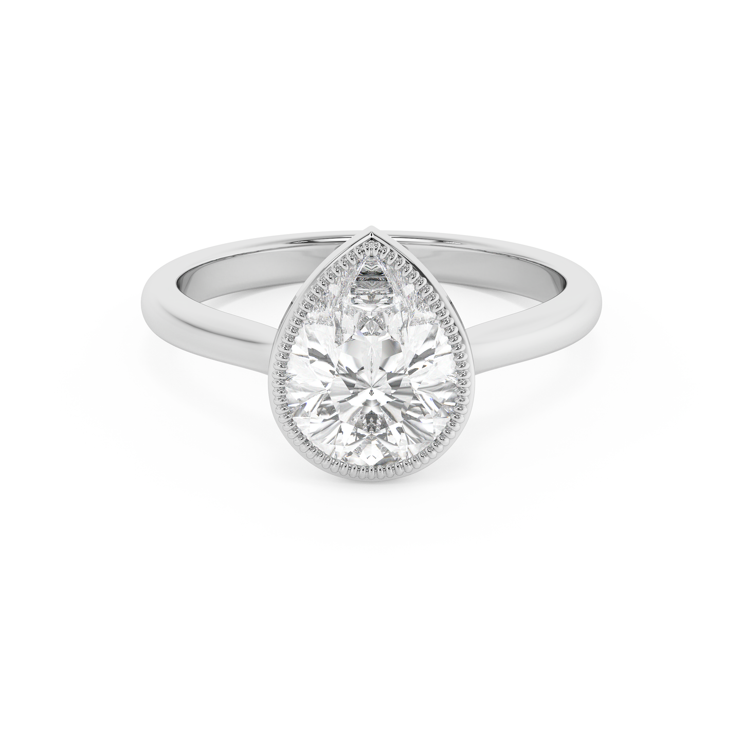 Emerald Solitaire Lab Grown Diamond Engagement Ring