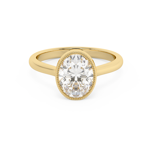 Emerald Solitaire Lab Grown Diamond Engagement Ring