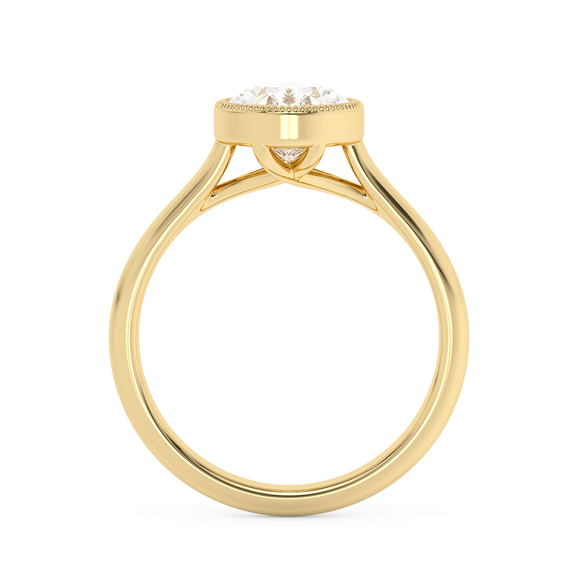 Emerald Solitaire Lab Grown Diamond Engagement Ring