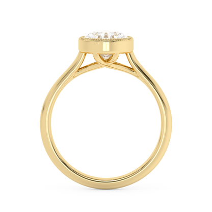 Emerald Solitaire Lab Grown Diamond Engagement Ring
