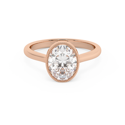 Emerald Solitaire Lab Grown Diamond Engagement Ring