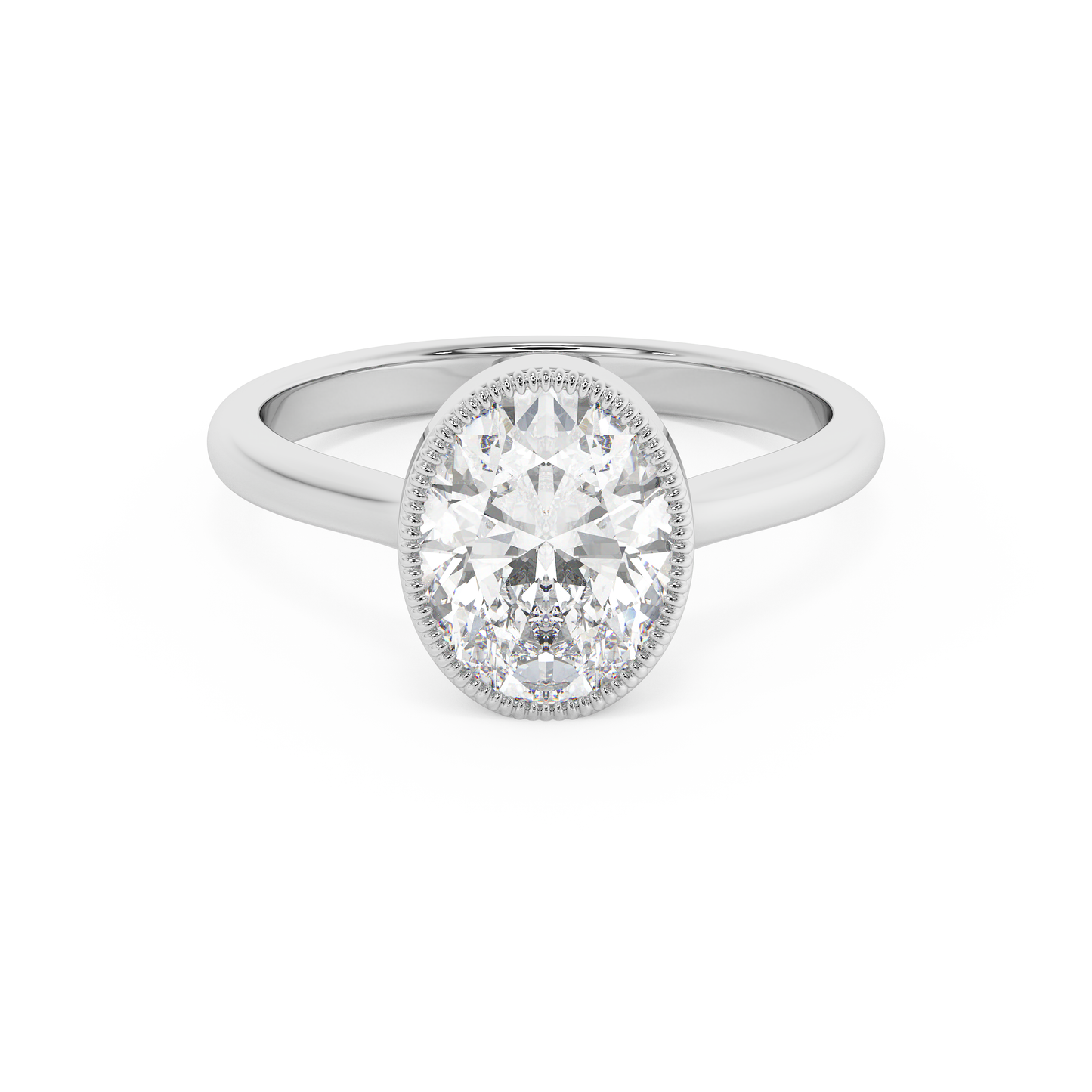 Emerald Solitaire Lab Grown Diamond Engagement Ring