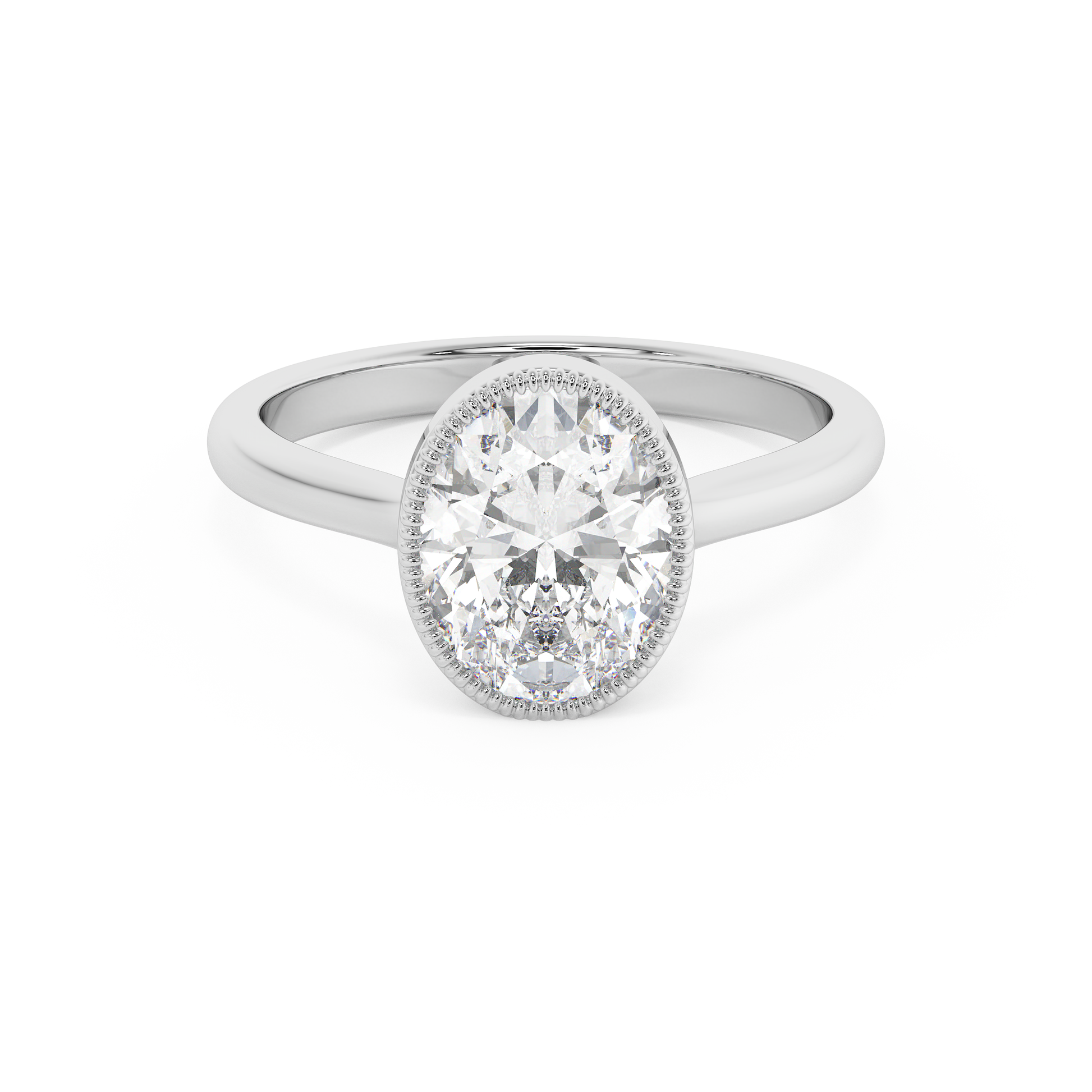 Emerald Solitaire Lab Grown Diamond Engagement Ring