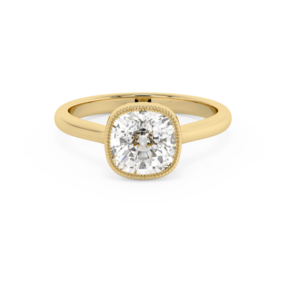 Emerald Solitaire Lab Grown Diamond Engagement Ring