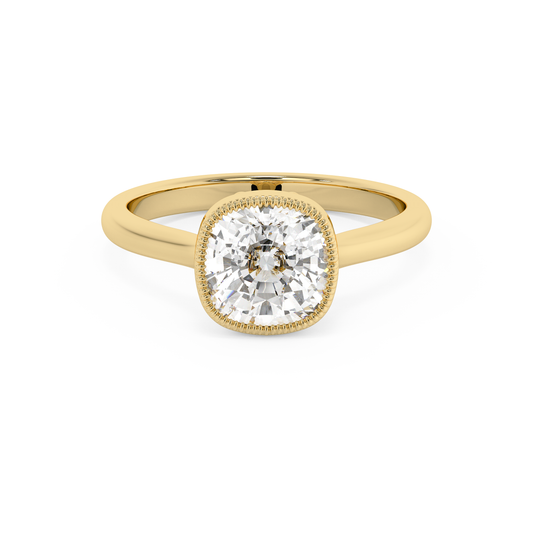 Emerald Solitaire Lab Grown Diamond Engagement Ring