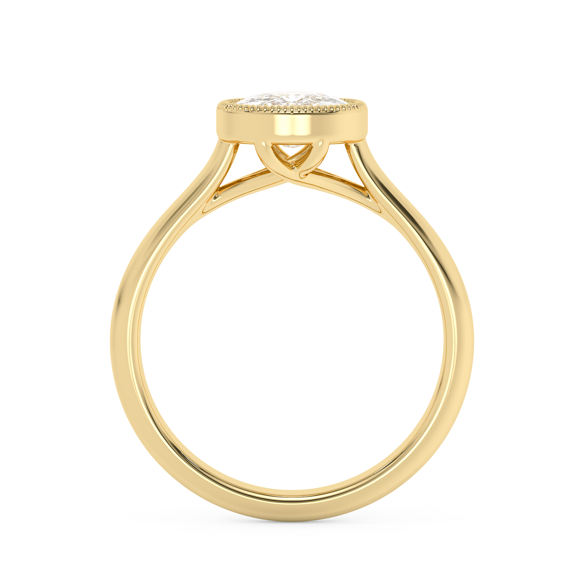 Emerald Solitaire Lab Grown Diamond Engagement Ring