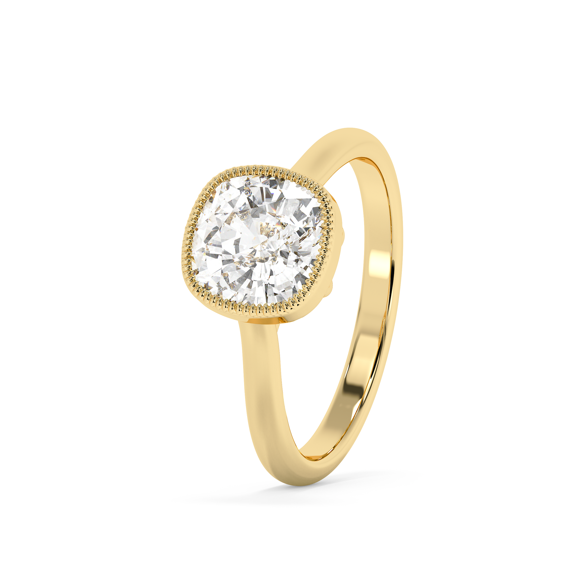 Emerald Solitaire Lab Grown Diamond Engagement Ring