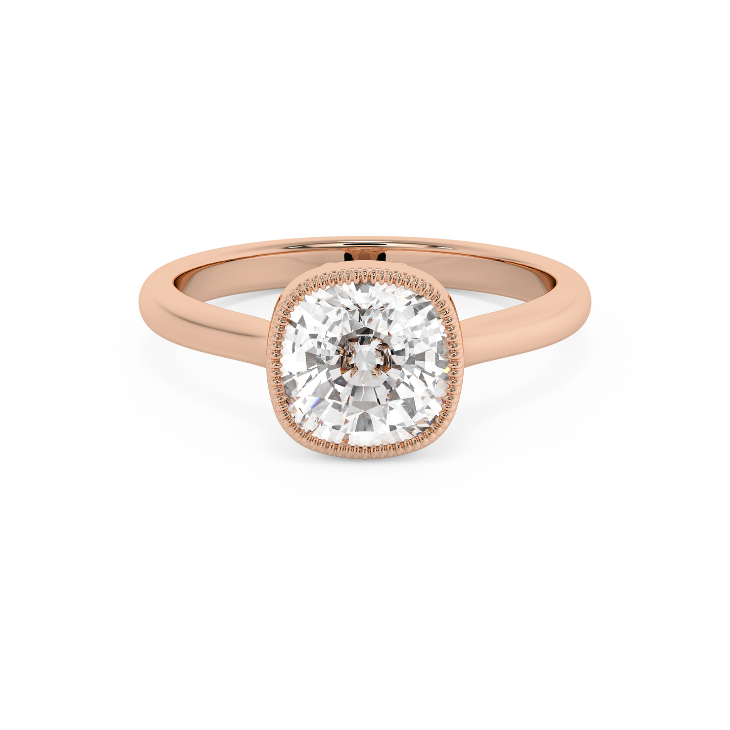 Emerald Solitaire Lab Grown Diamond Engagement Ring