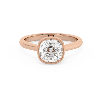 Emerald Solitaire Lab Grown Diamond Engagement Ring