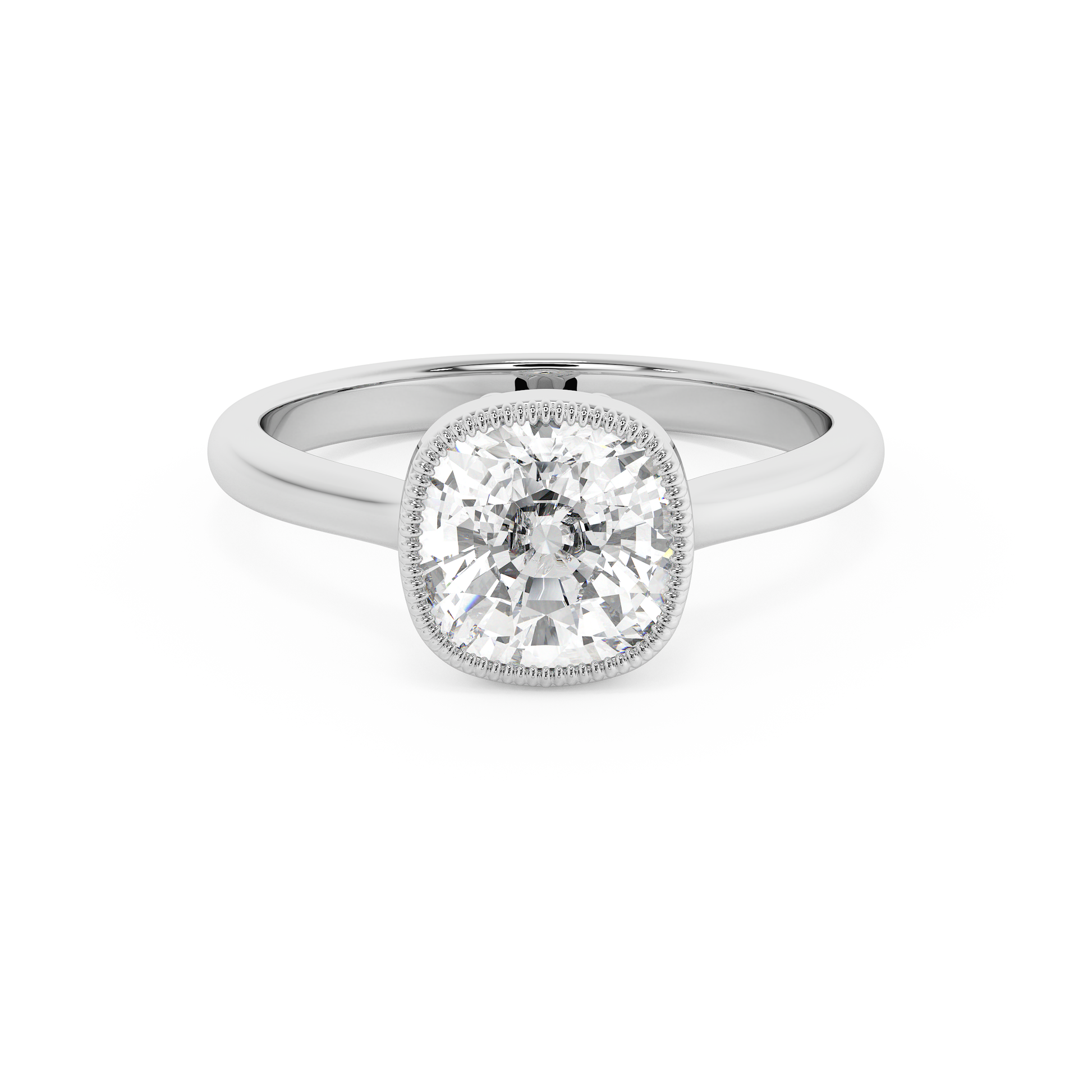 Emerald Solitaire Lab Grown Diamond Engagement Ring
