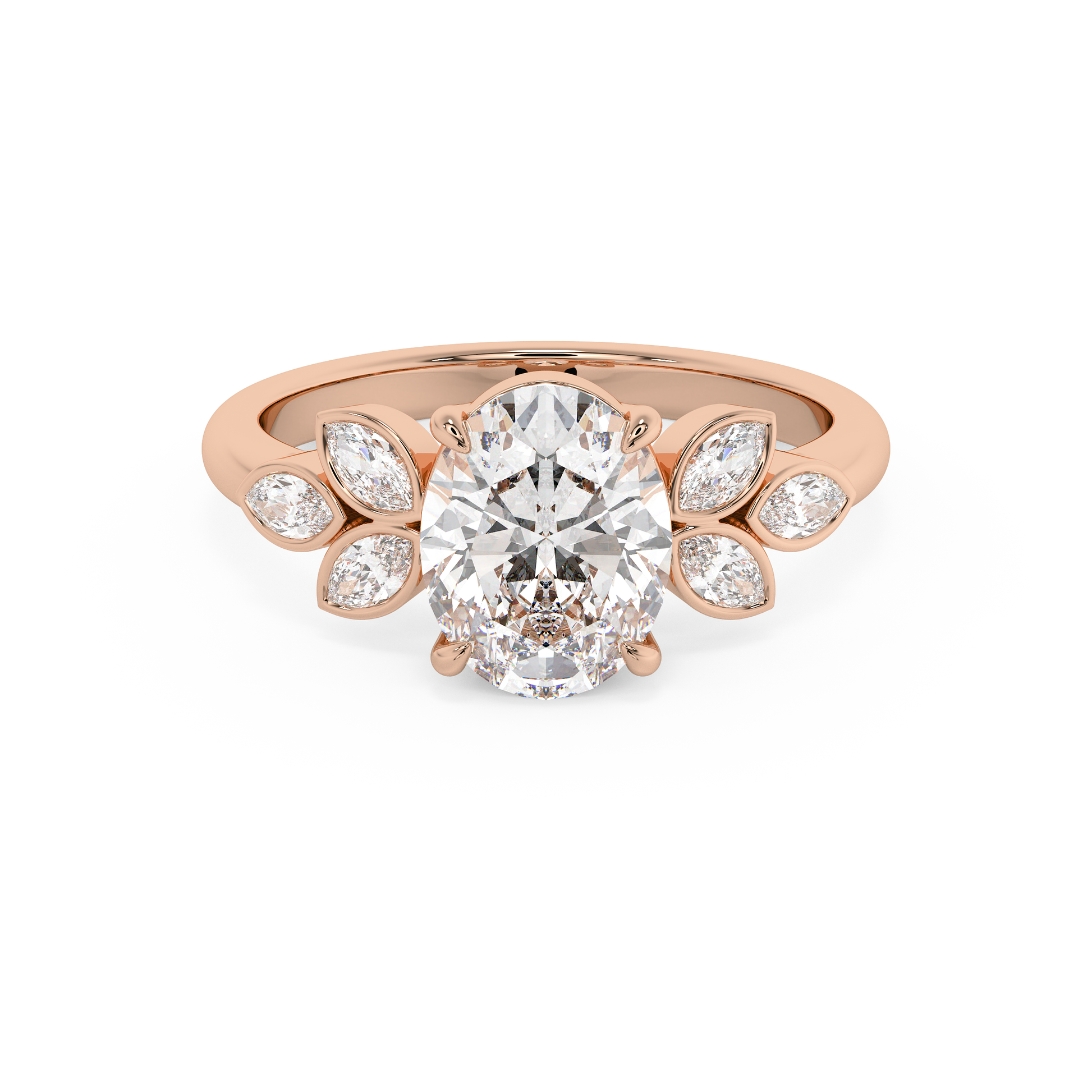 Emerald Solitaire Lab Grown Diamond Engagement Ring
