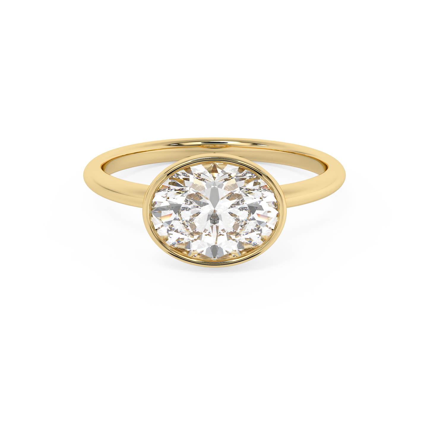 Emerald Solitaire Lab Grown Diamond Engagement Ring