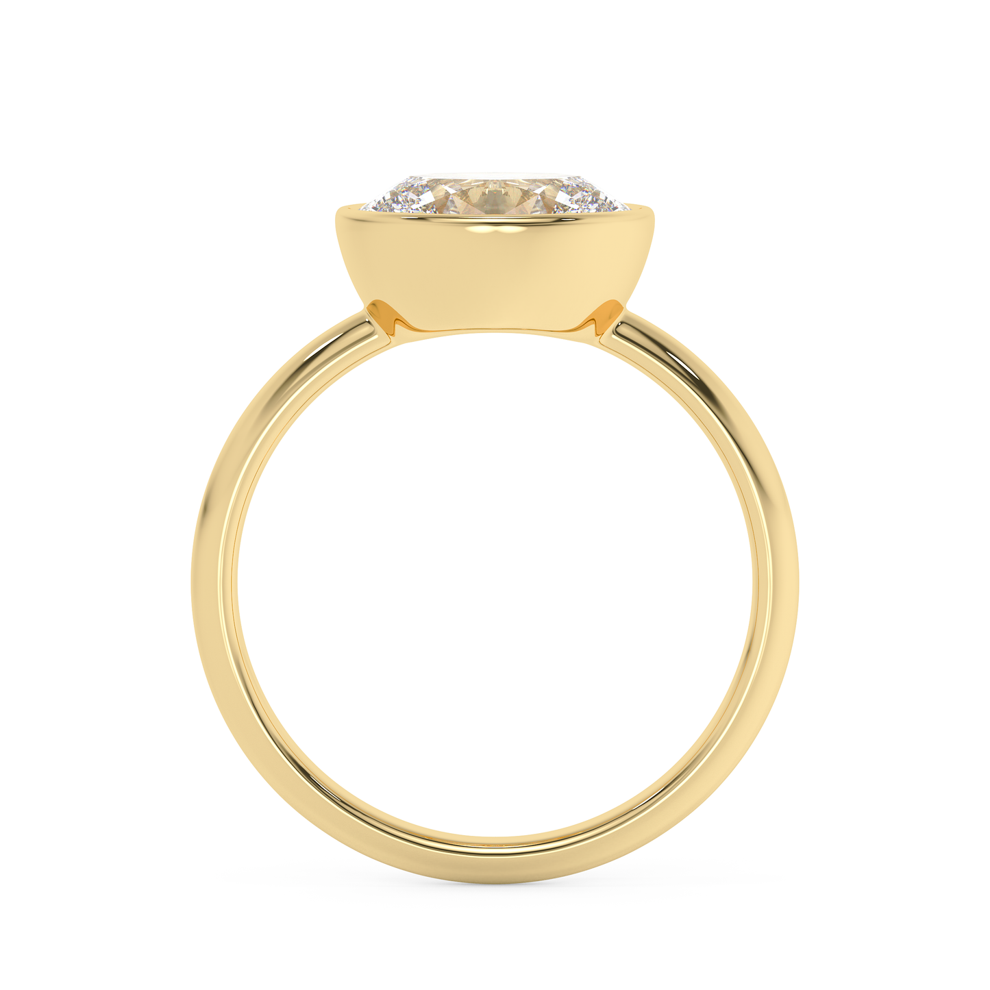 Emerald Solitaire Lab Grown Diamond Engagement Ring