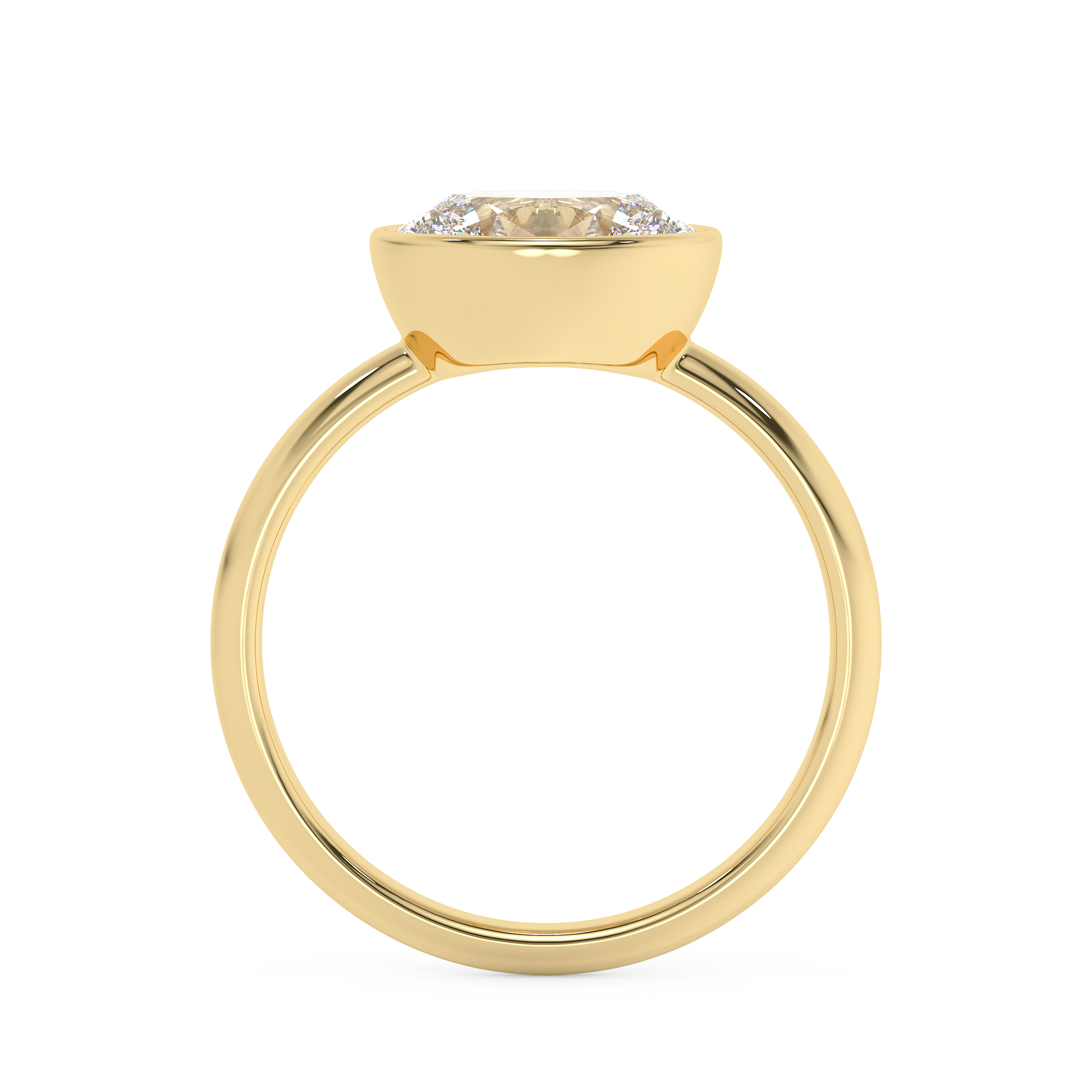 Emerald Solitaire Lab Grown Diamond Engagement Ring