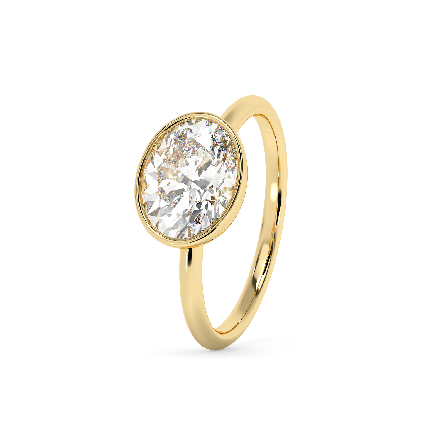 Emerald Solitaire Lab Grown Diamond Engagement Ring