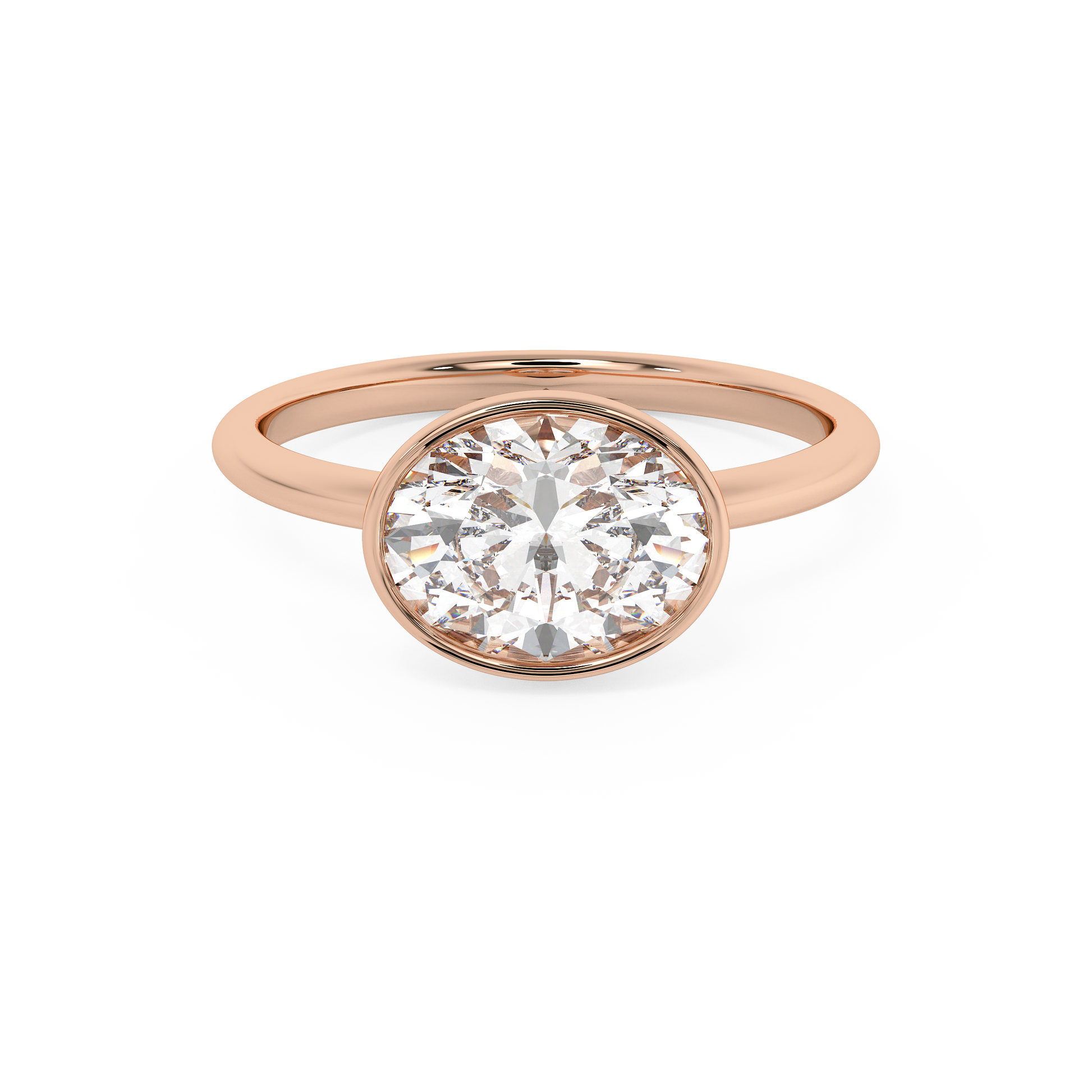 Emerald Solitaire Lab Grown Diamond Engagement Ring