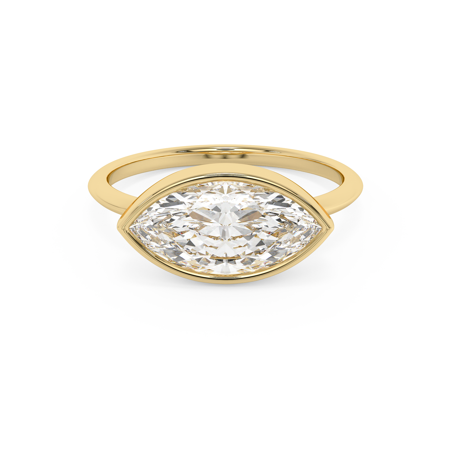 Emerald Solitaire Lab Grown Diamond Engagement Ring