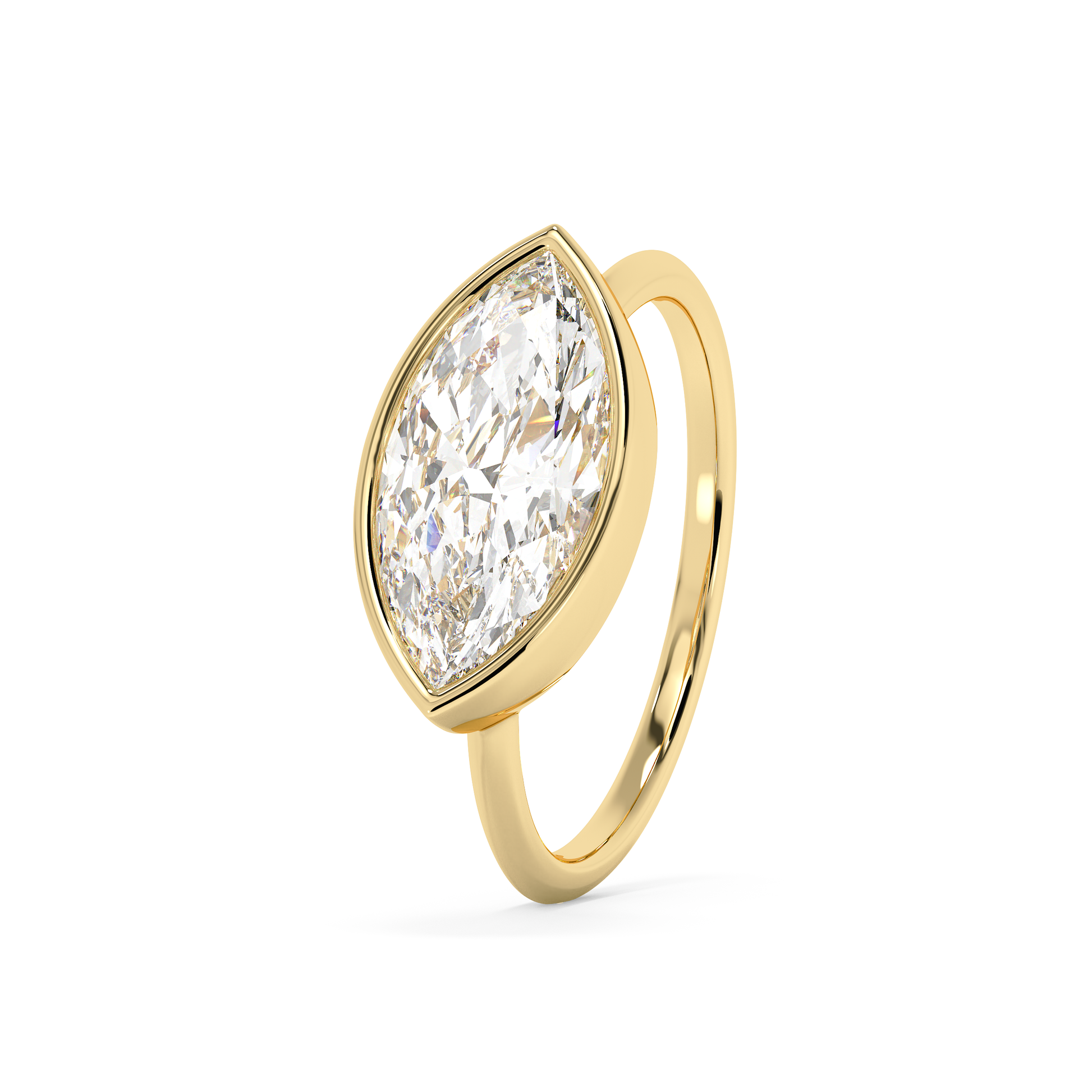 Emerald Solitaire Lab Grown Diamond Engagement Ring