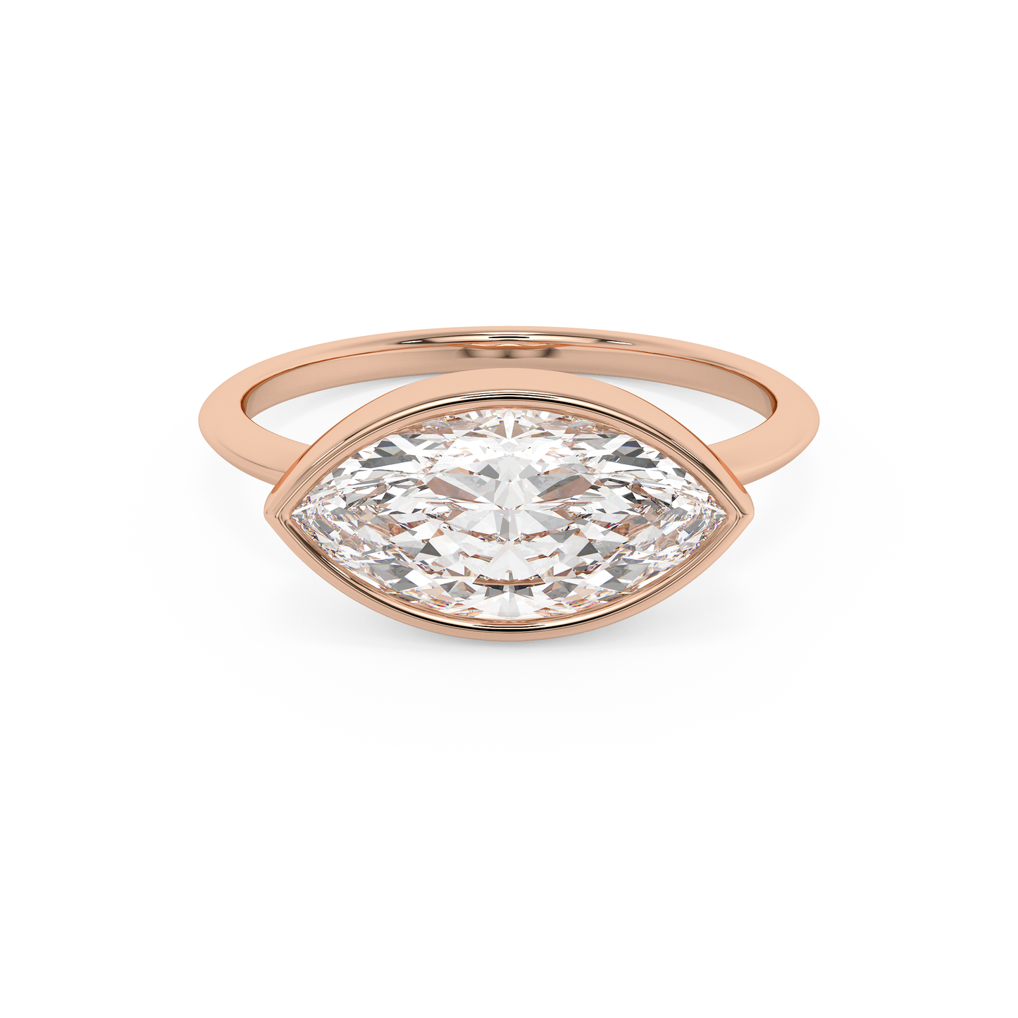 Emerald Solitaire Lab Grown Diamond Engagement Ring