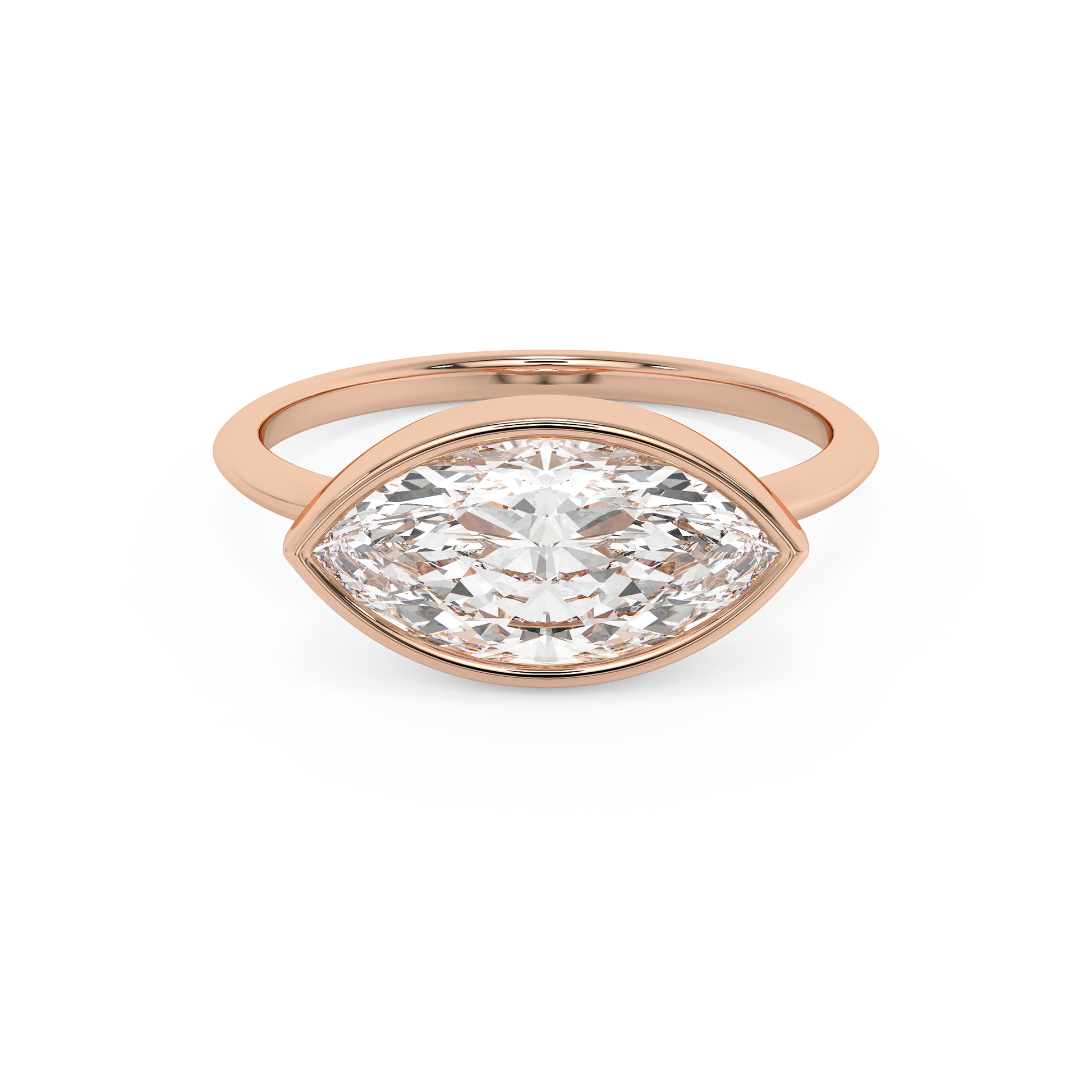 Emerald Solitaire Lab Grown Diamond Engagement Ring