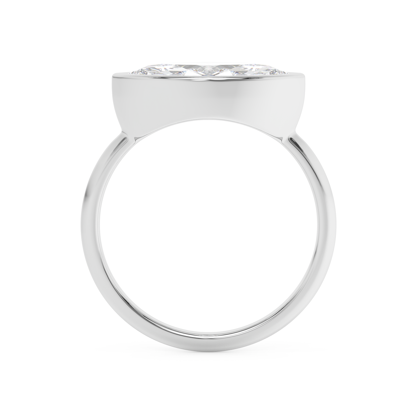 Emerald Solitaire Lab Grown Diamond Engagement Ring
