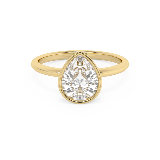Emerald Solitaire Lab Grown Diamond Engagement Ring
