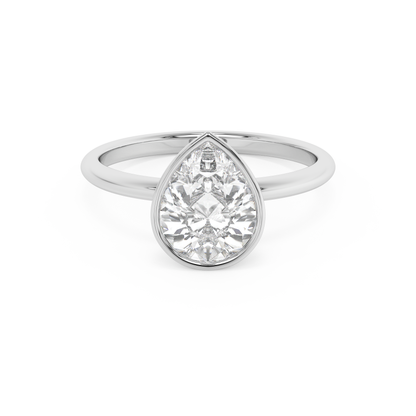 Emerald Solitaire Lab Grown Diamond Engagement Ring