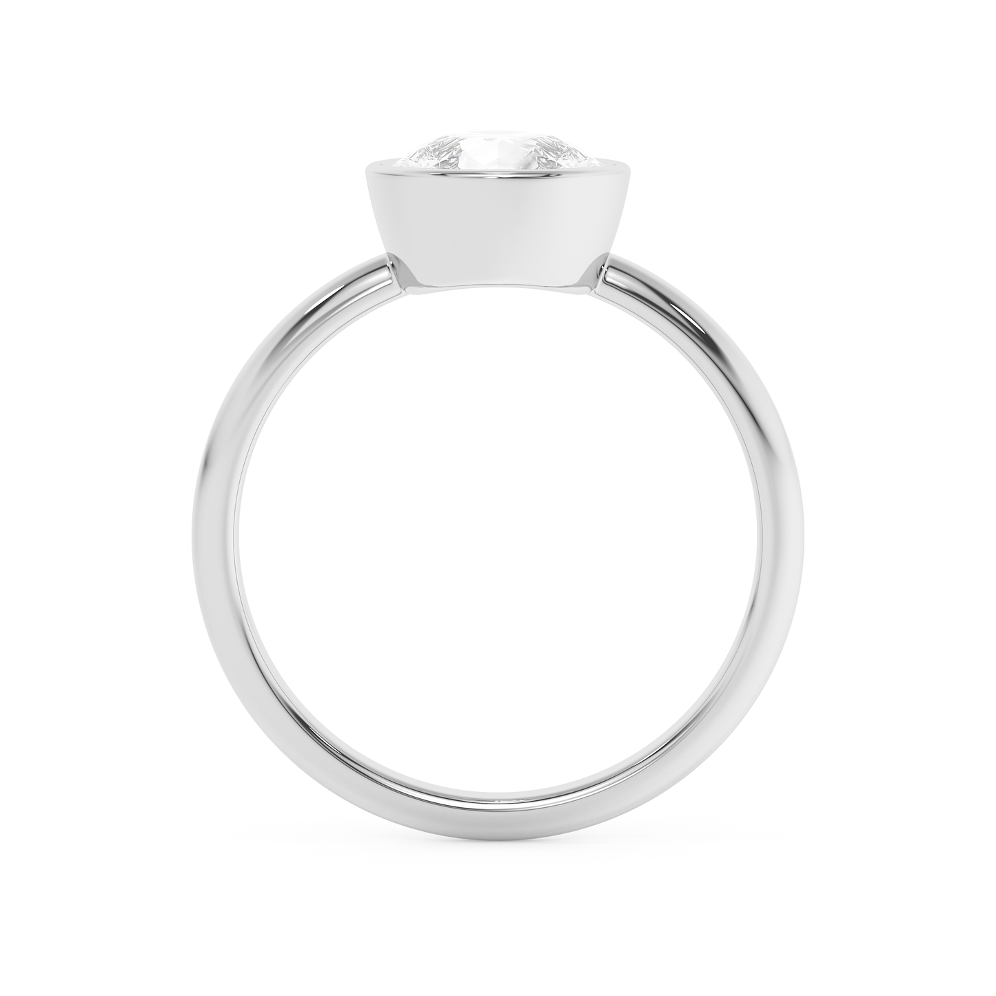 Emerald Solitaire Lab Grown Diamond Engagement Ring