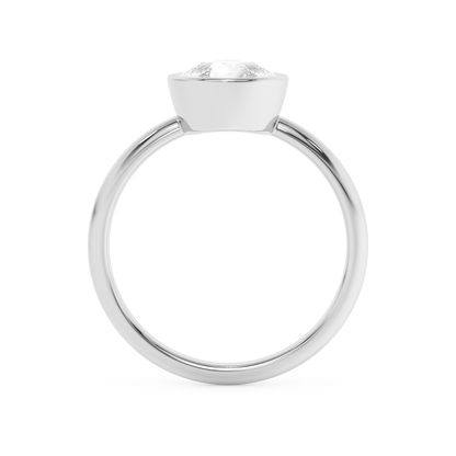 Emerald Solitaire Lab Grown Diamond Engagement Ring
