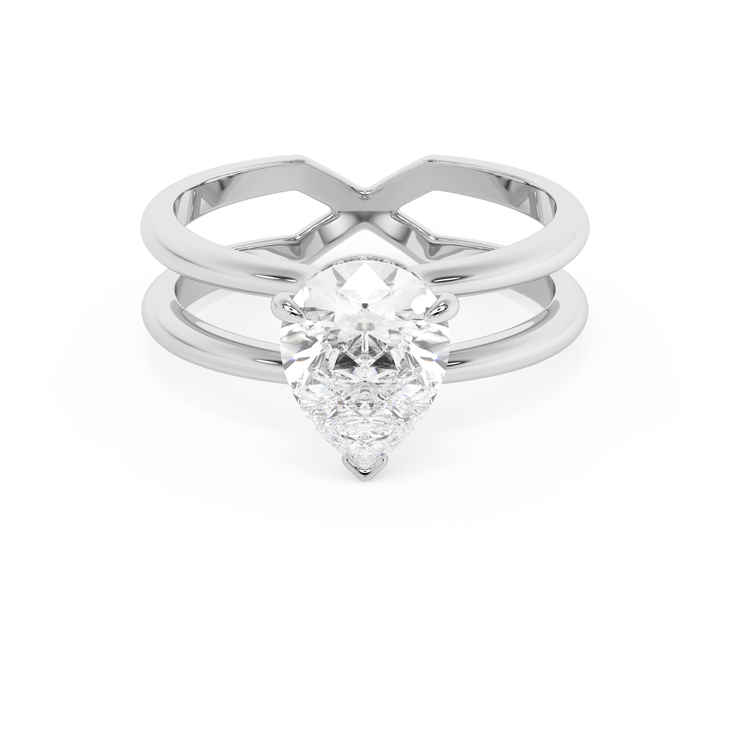 Emerald Solitaire Lab Grown Diamond Engagement Ring