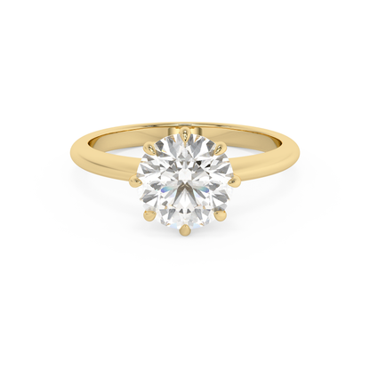 Emerald Solitaire Lab Grown Diamond Engagement Ring