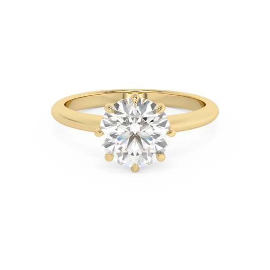 Emerald Solitaire Lab Grown Diamond Engagement Ring