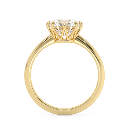 Emerald Solitaire Lab Grown Diamond Engagement Ring