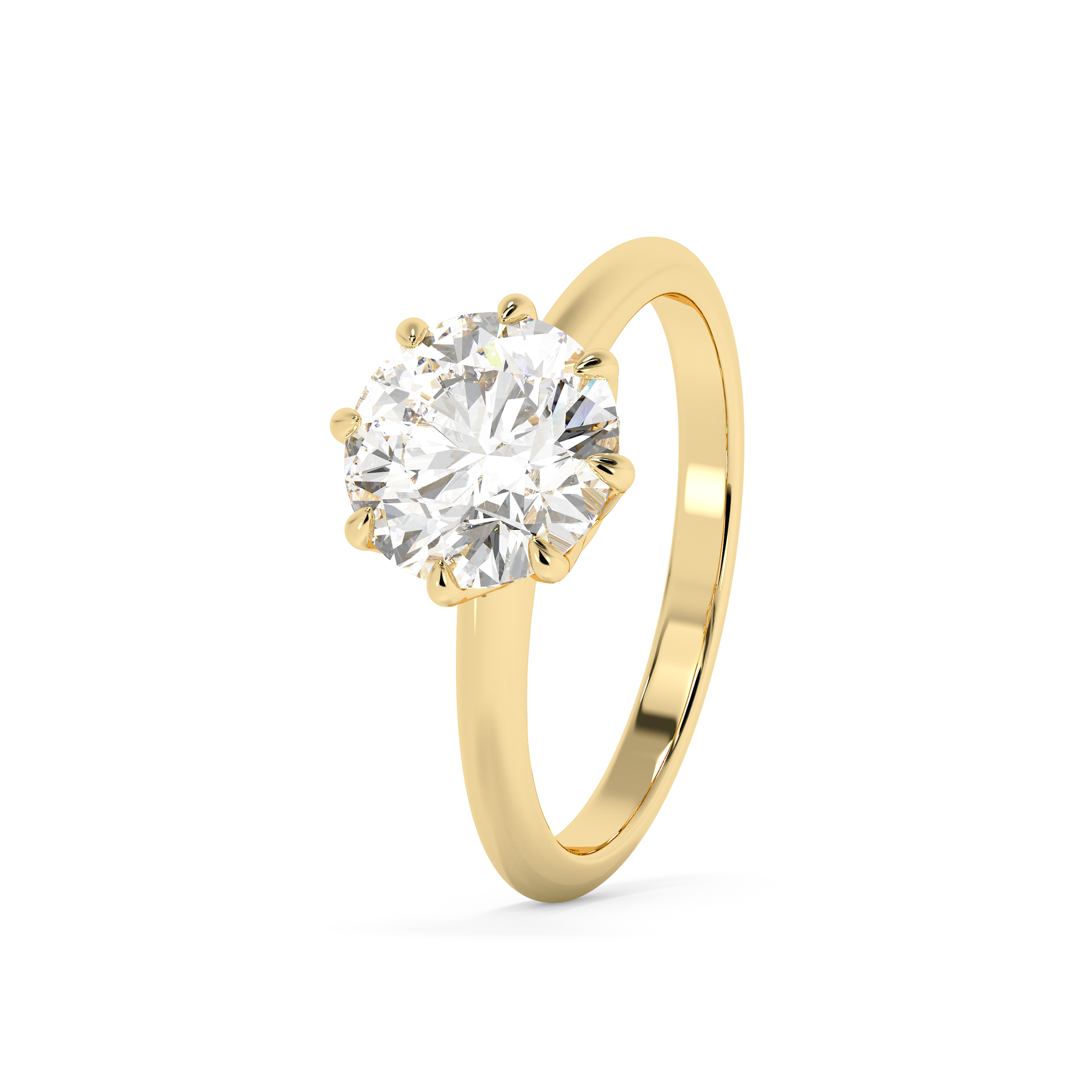 Emerald Solitaire Lab Grown Diamond Engagement Ring