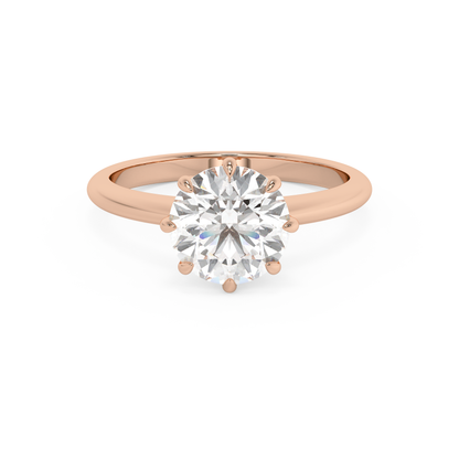 Emerald Solitaire Lab Grown Diamond Engagement Ring