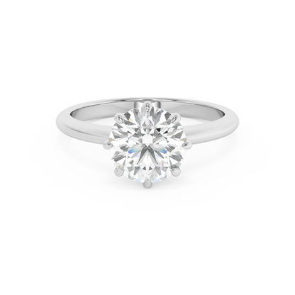 Emerald Solitaire Lab Grown Diamond Engagement Ring