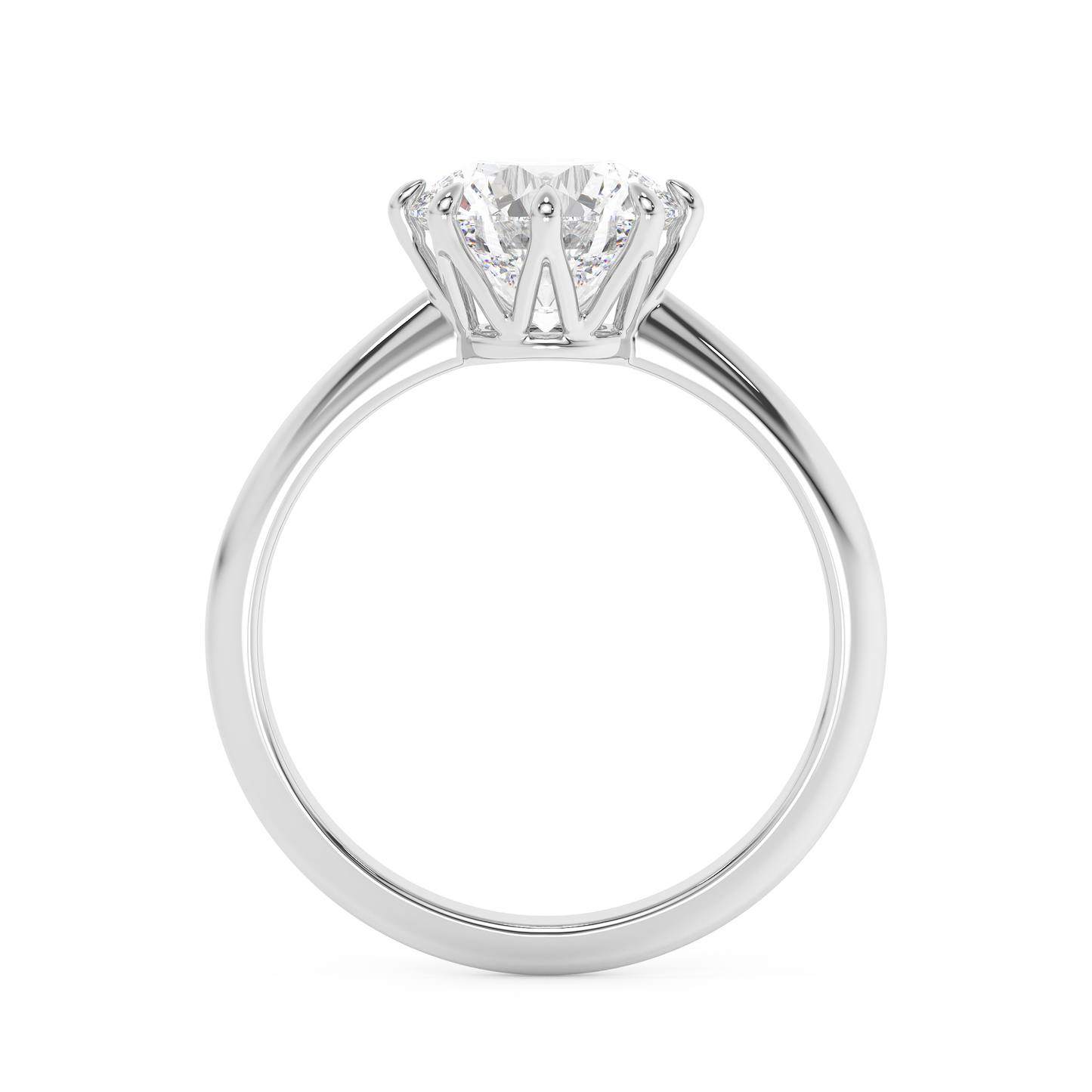 Emerald Solitaire Lab Grown Diamond Engagement Ring