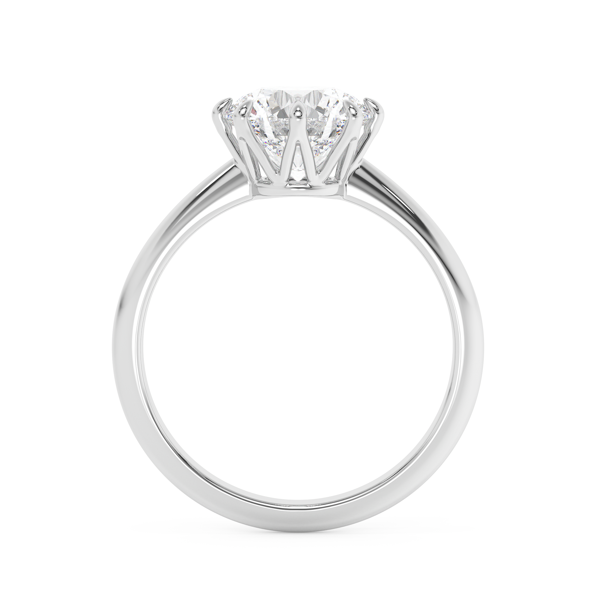 Emerald Solitaire Lab Grown Diamond Engagement Ring
