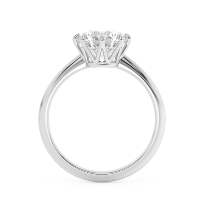 Emerald Solitaire Lab Grown Diamond Engagement Ring