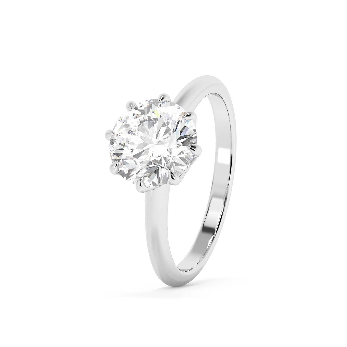Emerald Solitaire Lab Grown Diamond Engagement Ring