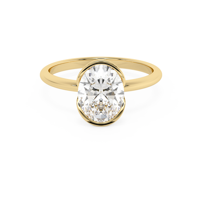 Emerald Solitaire Lab Grown Diamond Engagement Ring