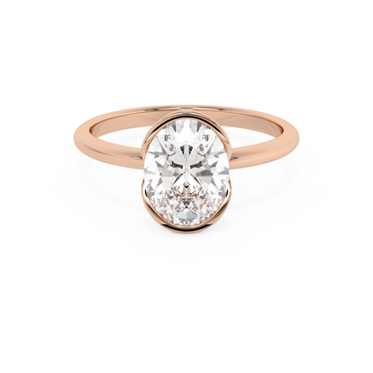 Emerald Solitaire Lab Grown Diamond Engagement Ring