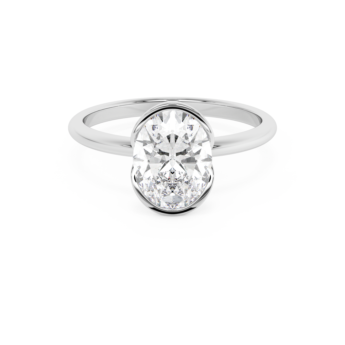 Emerald Solitaire Lab Grown Diamond Engagement Ring
