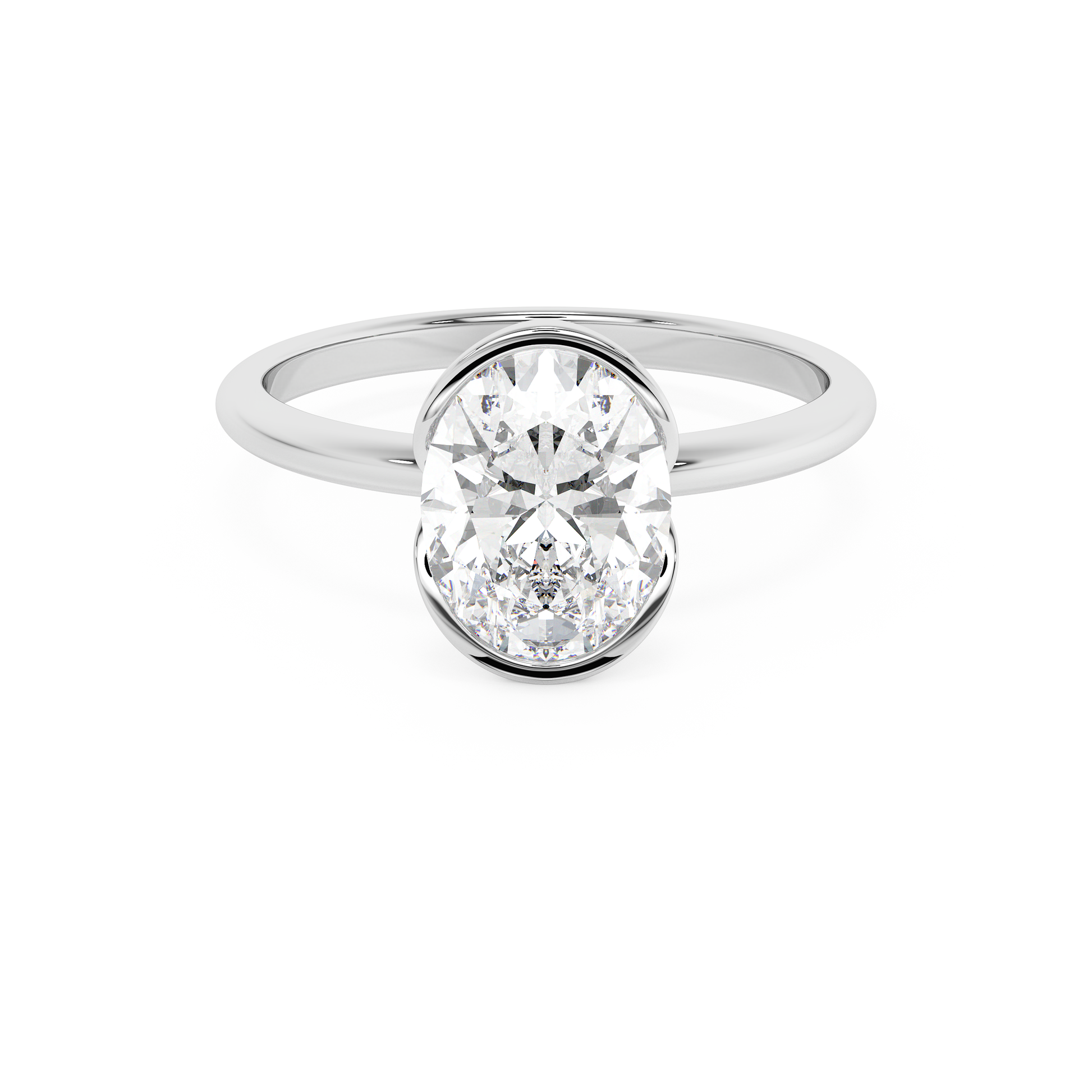 Emerald Solitaire Lab Grown Diamond Engagement Ring