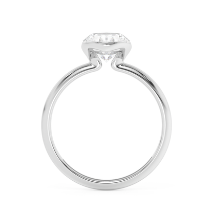 Emerald Solitaire Lab Grown Diamond Engagement Ring