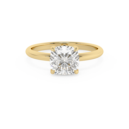 Emerald Solitaire Lab Grown Diamond Engagement Ring