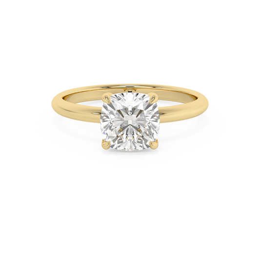 Emerald Solitaire Lab Grown Diamond Engagement Ring