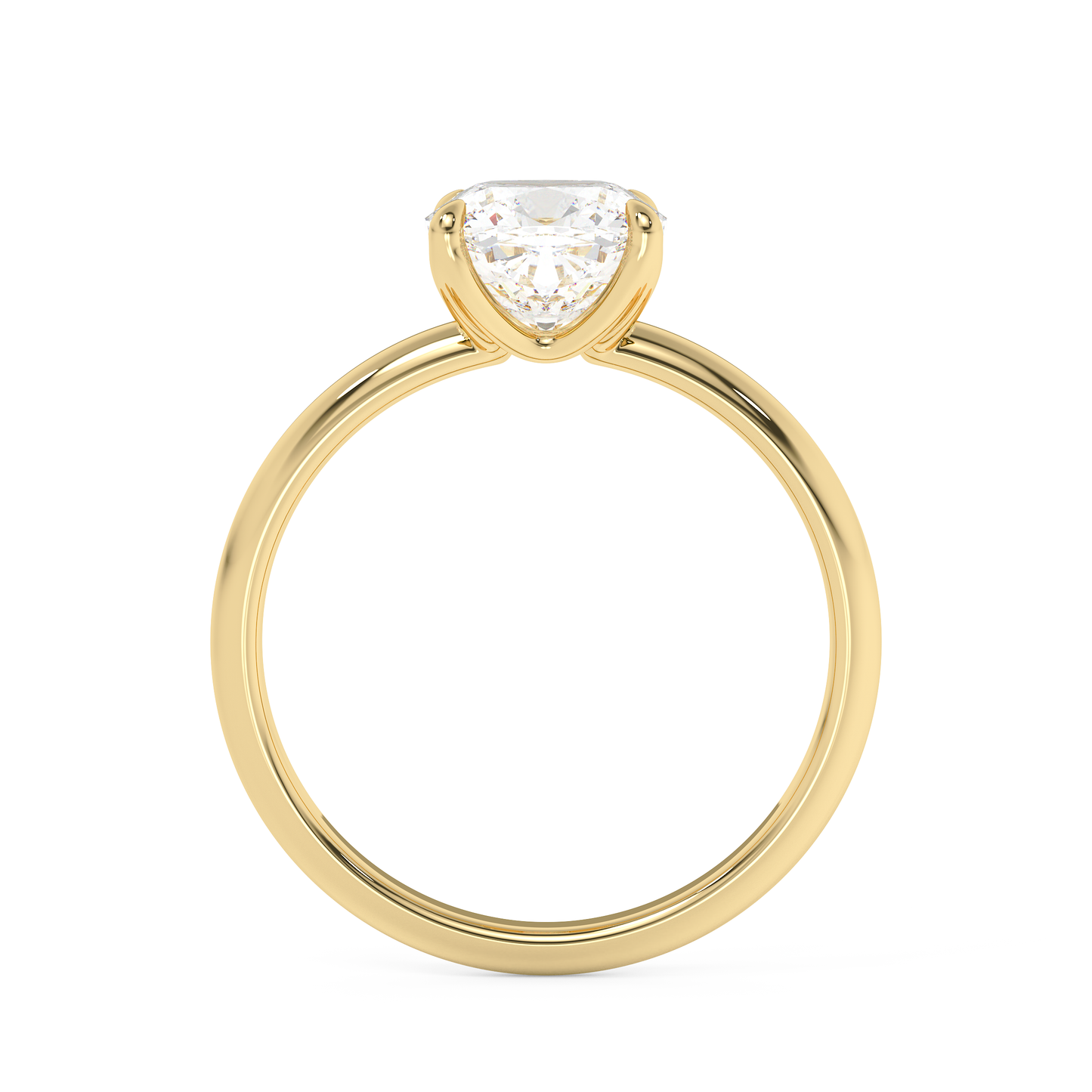 Emerald Solitaire Lab Grown Diamond Engagement Ring