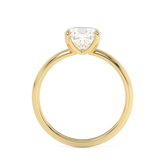 Emerald Solitaire Lab Grown Diamond Engagement Ring