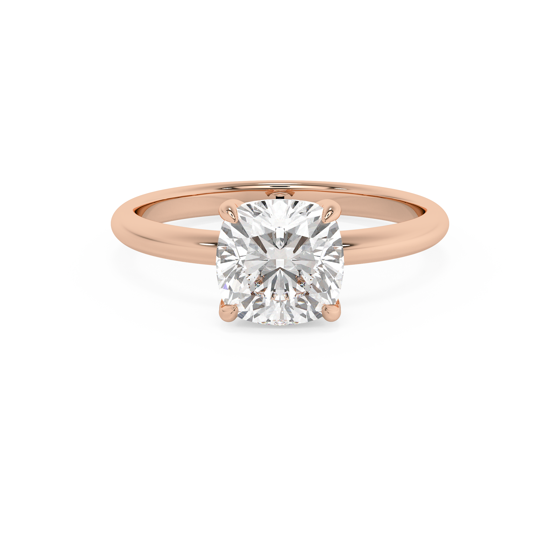 Emerald Solitaire Lab Grown Diamond Engagement Ring